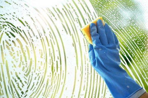 Professional stain treatment process in a Putney home