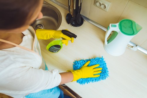Professional one-time clean for kitchen and bathroom areas in Putney