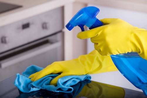Deep kitchen cleaning during an end of tenancy service in Putney