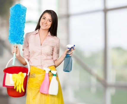 Local cleaners carrying out a deep clean in Putney flat