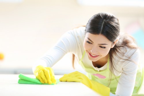 Inspection of a carpet after a service concern has been raised