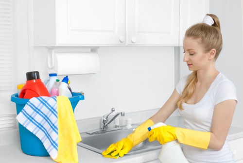 Professional domestic cleaning tasks for kitchens and bathrooms in Putney